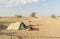 Campsite in a desert near Al Qudra Lakes