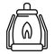 Campsite fire lamp icon outline vector. Nature resort