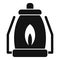 Campsite fire lamp icon simple vector. Nature resort