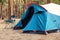 Campsite and Tent for Campfire in Holiday at National Park, Camping Site for Outdoors Leisure Activity Relaxation. Adventure and