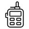 Campsite walkie talkie icon, outline style