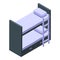 Campus bed icon isometric vector. University department