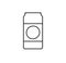 Can of beer linear flat Icon. Outline illustration of soda or beer. isolated web pictogram. - Vector