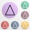 Can bleach badge color set icon. Simple glyph, flat vector of wash icons for ui and ux, website or mobile application