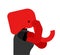 We can do it Red Elephant Republican. symbol power animal. Donkey showing fist isolated. Vector illustration party USA