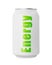 Can of energy drink on white background