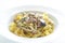 Can food, pacific saury and Fettuccine pasta