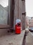 Can of Jupiler lager beer abandoned on a window sill outside