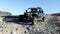Can-Am Maverick all-terrain vehicle ATV driving down an unpaved mountain road, La Paz, BCS, Mexico