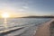 Can Pere Antoni beach, in the bay of Palma at sunset