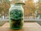 Can of pickled cucumbers with mold