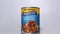 A can of Progresso Slow Cooked Vegetable Beef Soup on a white background