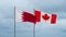 Canada and Bahrain flag
