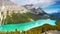 Canada, Banff National Park, Peyto Lake Mountains Panorama