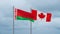 Canada and Belarus flag