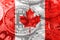 Canada bitcoin flag, national flag cryptocurrency concept