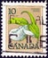 CANADA - CIRCA 1977: A stamp printed in Canada shows Franklin`s lady`s slipper orchid, circa 1977.