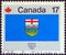 CANADA - CIRCA 1979: A stamp printed in Canada from the `Canada Day. Flags` issue shows Alberta flag, circa 1979.