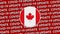 Canada Circle Flag and Covid-19 Update Titles - 3D Illustration