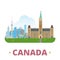 Canada country design template Flat cartoon style