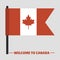 Canada country flag symbol maple leaf canadian freedom nation decoration vector illustration