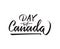 Canada day, July 1 - vector writing, lettering