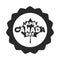 Canada day, maple leaf lettering memorial celebration badge silhouette style icon