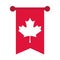 Canada day, pendant maple leaf national independence flat style icon