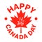 Canada day typography poster. Canadian holiday on July 1. Vector template for banner, party invitation, greeting card