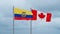 Canada and Ecuador flag