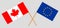 Canada and EU. The Canadian and European Union flags. Official colors. Correct proportion. Vector