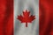Canada flag background. Live, work, education and internship in Canada