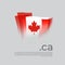 Canada flag. Canadian flag painted with abstract brush strokes on a white background. Vector stylized design national poster