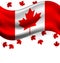 Canada flag with Maple flying for the national day of Canada