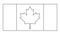 Canada flag outline vector symbol icon design.