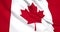 Canada flag waving closeup animation