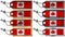 Canada Flags Set of Wooden and Metal Tags