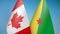 Canada and French Guiana two flags