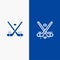 Canada, Game, Hockey, Ice, Olympics Line and Glyph Solid icon Blue banner Line and Glyph Solid icon Blue banner