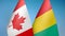 Canada and Guinea two flags