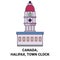 Canada, Halifax, Town Clock travel landmark vector illustration