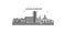 Canada, Hamilton city skyline isolated vector illustration, icons