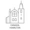 Canada, Hamilton travel landmark vector illustration