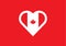 Canada heart shape love symbol national flag country emblem