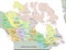 Canada - Highly detailed editable political map with labeling.
