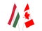 Canada and Hungary flags