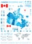 Canada - infographic map and flag - illustration