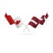 Canada and Latvia flags. Crossed flags. Vector illustration.