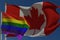 Canada and LGBT flag together