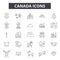 Canada line icons, signs, vector set, outline illustration concept